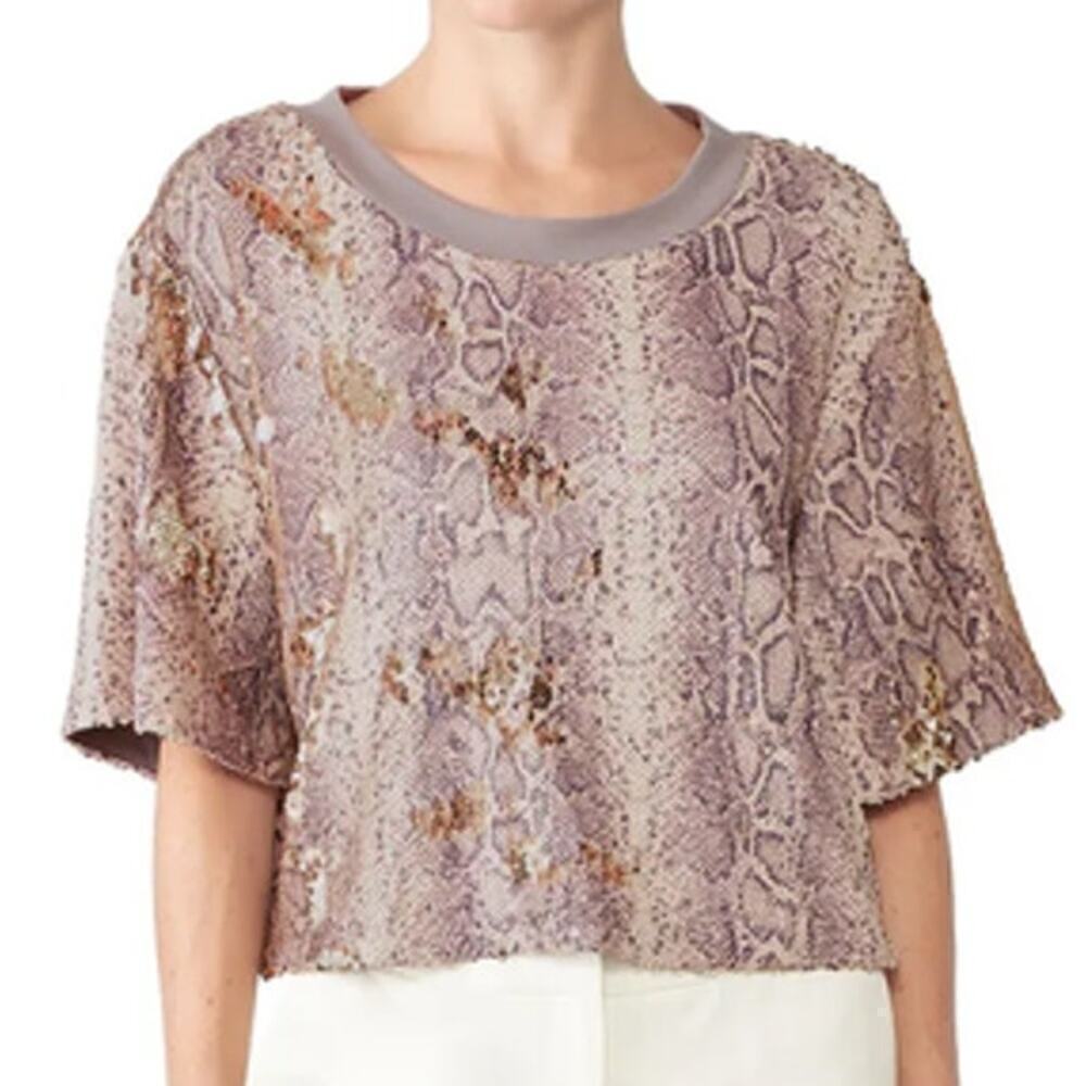 Ramy Brook Alexi Python Sequin Top S